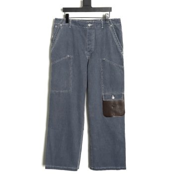 Dior x Stone island co-branded pocket denim trousers
