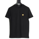 Versace Gold Logo Embroidered Short Sleeve T-Shirt tsk1