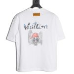 Louis Vuitton hand-painted graffiti rabbit head print short-sleeve