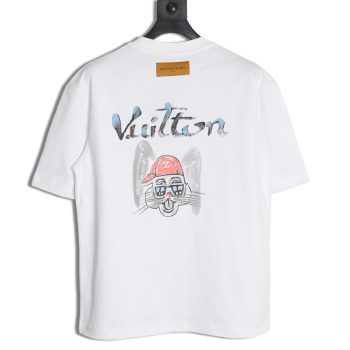 Louis Vuitton hand-painted graffiti rabbit head print short-sleeve
