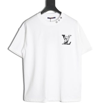 Louis Vuitton Chest Ski Logo Embroidered Short Sleeve T-Shirt
