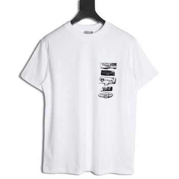 Dior flocked print logo short-sleeve