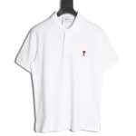 Ami Paris love embroidered Polo short sleeves