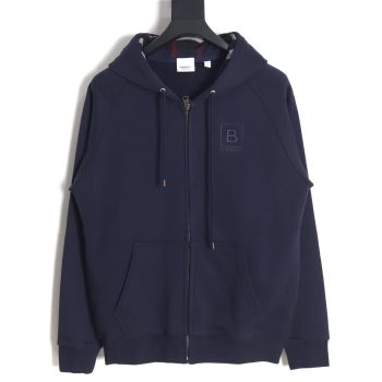Burberry B Check Hooded Zip-Up Hoodie TSK2