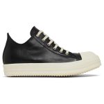Rick Owens Strobe Leather Low 'Black Milk'