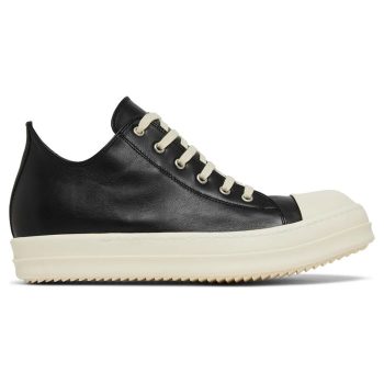 Rick Owens Strobe Leather Low 'Black Milk'