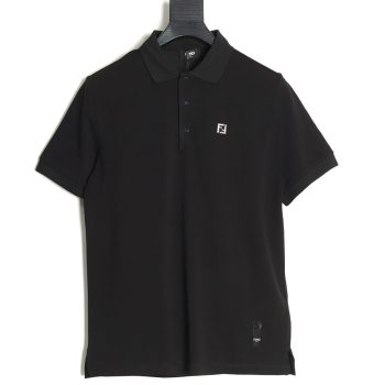 Fendi hardware metal label double F logo short-sleeved POLO shirt TSK1