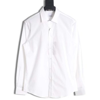 Burberry 22ss cuff plaid embroidered small logo shirt