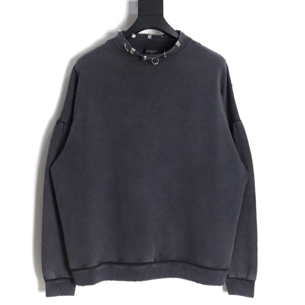 Balenciaga 24SS patchwork hooded fake two-piece shirt jacket