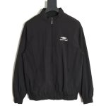 Balenciaga 24SS 3B embroidered all black sports suit jacket