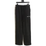 Balenciaga 23Fw signature logo embroidered vintage washed ripped trousers