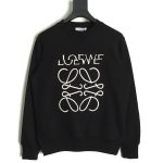 Loewe Displaced Logo 3D Embroidered Crew Neck Sweatshirt