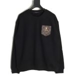 Louis Vuitton presbyopia leather label cotton sweatshirt TSK1