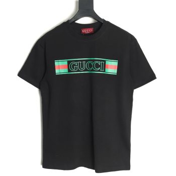 Gucci hollow letter logo print short sleeve