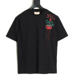 Gucci shoulder contrast logo tassel embroidered short sleeve T-shirt TSK1