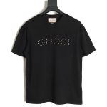 GUCCI early spring new rivet logo round neck t-shirt TSK1