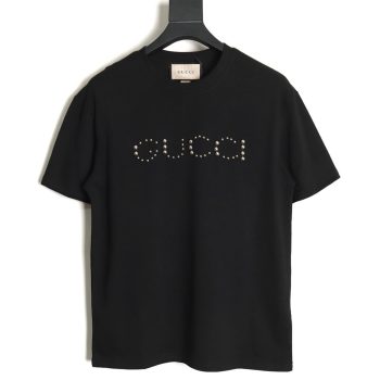 GUCCI early spring new rivet logo round neck t-shirt TSK1