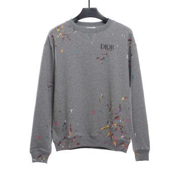 Dior handmade splash-ink sweatshirt