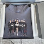 Balenciaga portrait print hooded sweatshirt