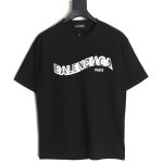 Balenciaga Twisted Letters Short Sleeve T-Shirt TSK1