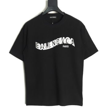 Balenciaga Twisted Letters Short Sleeve T-Shirt TSK1