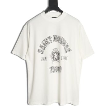 Balenciaga Art Destruction Crack Printed Short Sleeves