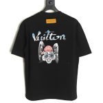 Louis Vuitton hand-painted graffiti rabbit head print short-sleeve TSK1