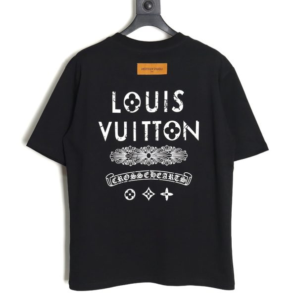 LV Chrome Hearts co-branded letter print short-sleeve