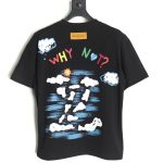 Louis Vuitton Back Painted Cloud Graffiti Short Sleeve T-shirt TSK1