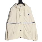Celine embroidered slogan retro zipper windbreaker jacket