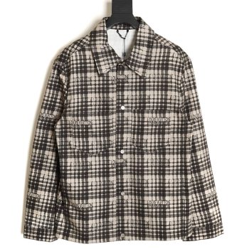 Louis Vuitton plaid denim long-sleeved shirt jacket