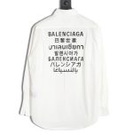 Balenciaga 24FW seven languages print long-sleeved shirt