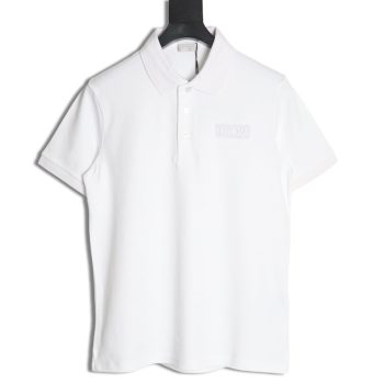 Dior square logo CD embroidered letters short-sleeved polo shirt