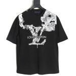 Louis Vuitton ink smudged letters printed short sleeves TSK1