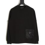 Prada 22Fw triangle pocket crew neck sweatshirt