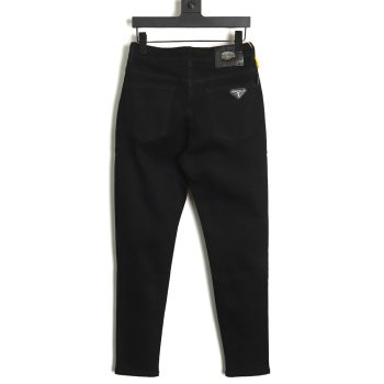 Prada triangle logo denim trousers 28-36