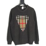 Burberry Vintage color block logo intarsia knit sweater
