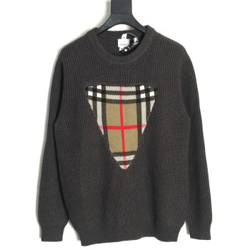 Burberry Vintage color block logo intarsia knit sweater