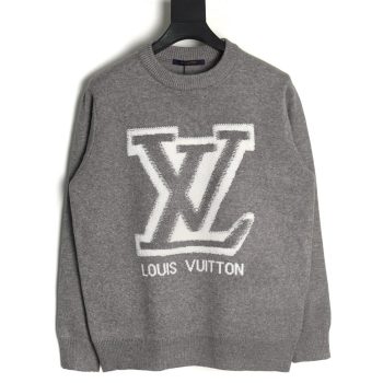 Louis Vuitton flocked logo crewneck sweater