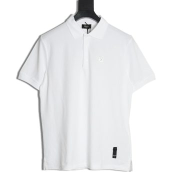 Fendi hardware metal label double F logo short-sleeved POLO shirt