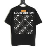 Louis Vuitton Back Checkerboard Short Sleeve T-Shirt TSK1