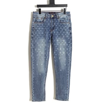 LouisVuitton full printed LOGO jeans on the back