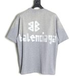 Balenciaga Grey Masking Tape Short Sleeve T-Shirt