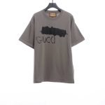 GUCCI joint Balenciaga paint printing short sleeve TSK1