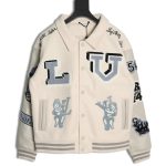Louis vuitton baseball jacket with lettering logo
