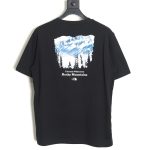 The North face snow mountain forest print short-sleeved T-shirt TSK1