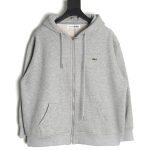 Lacoste crocodile embroidered logo fleece zip-up jacket TSK2