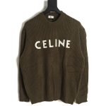 Celine 23FW letter logo crew neck sweater