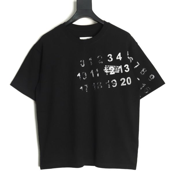 Maison Margiela digital painting mottled graffiti round neck short-sleeved T-shirt TSK1
