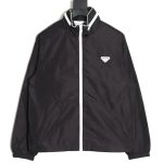 Prada White Zipper Camping Hooded Jacket